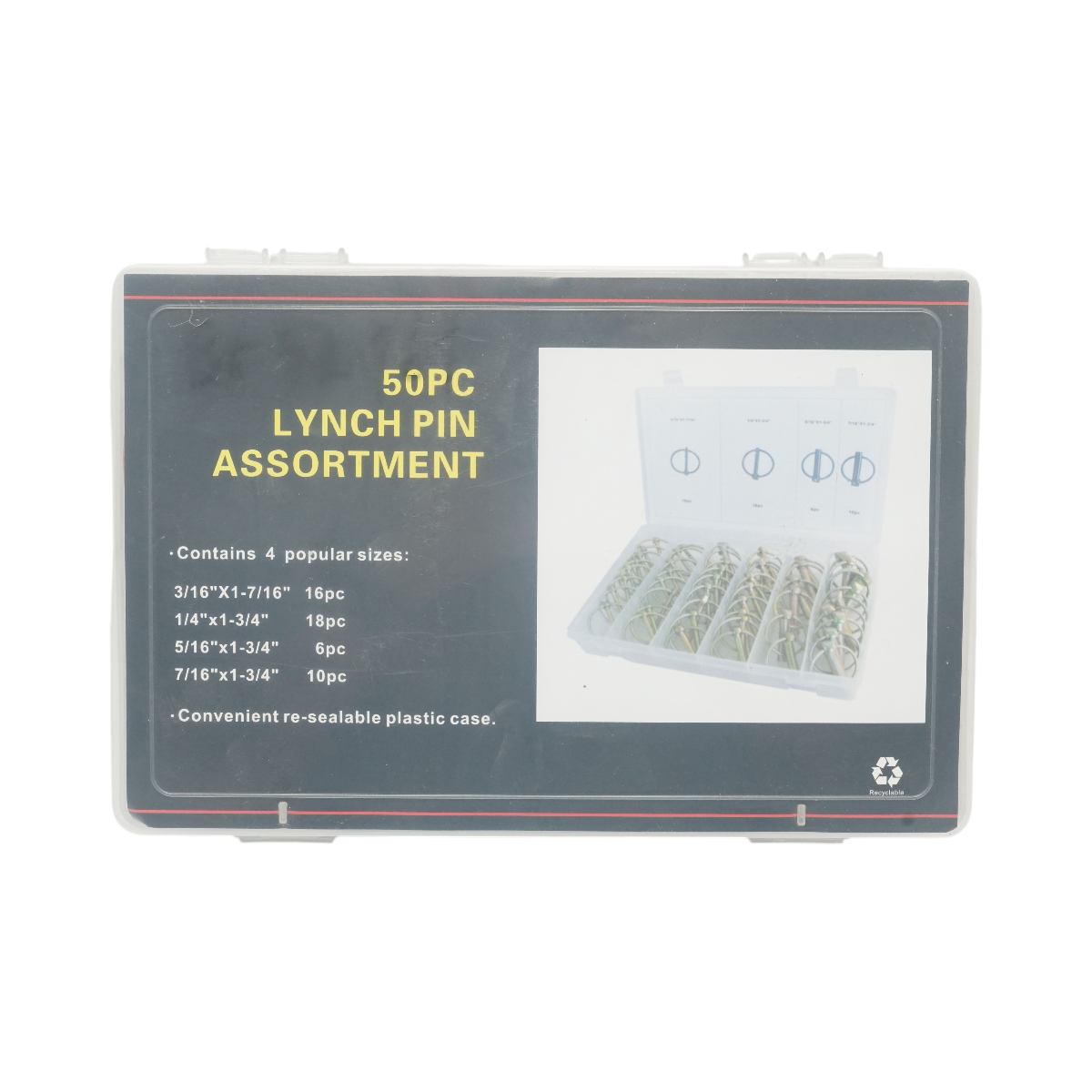 Trusa sigurante bolt cu clema 50 piese – imagine 3