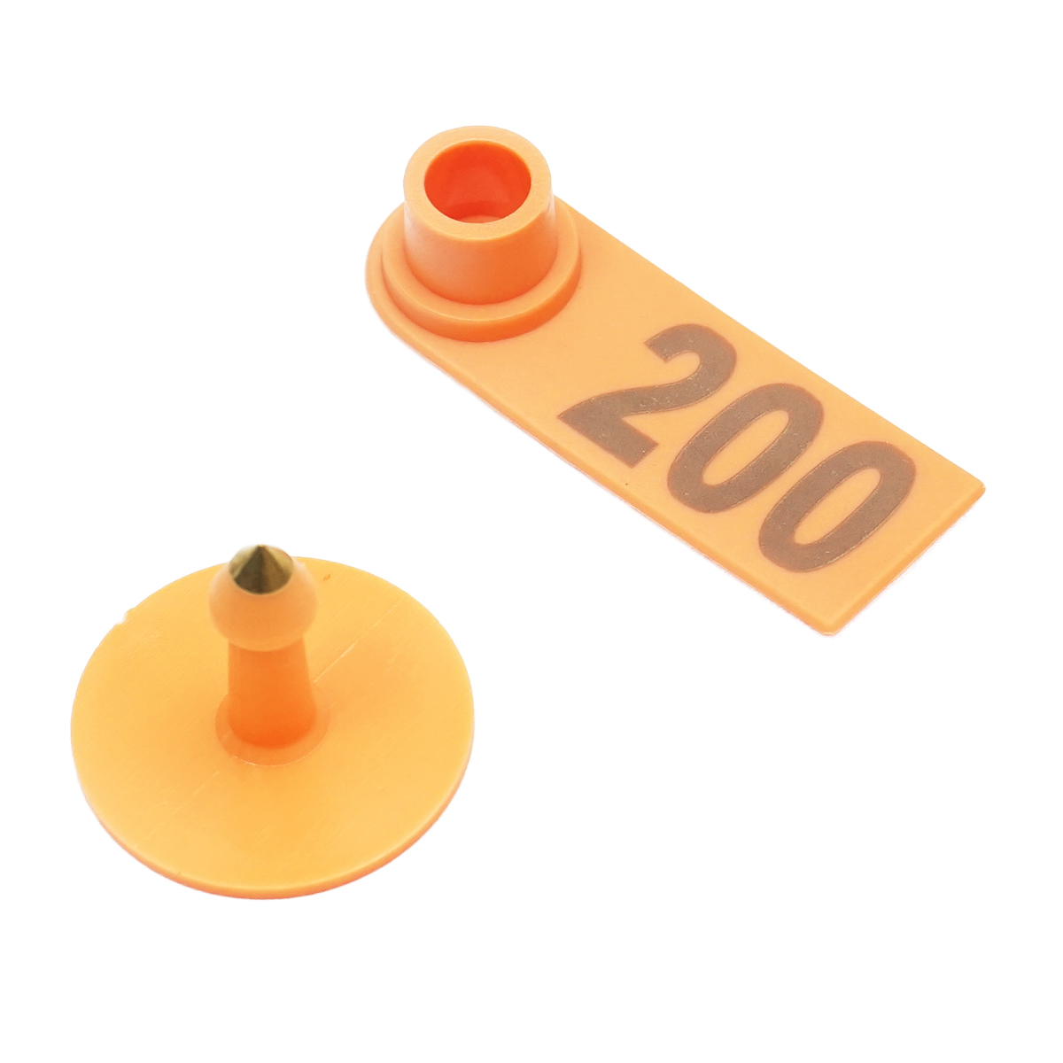 Set 100 crotalii numerotate 101 -200 portocalii pentru capre, oi Breckner Germany