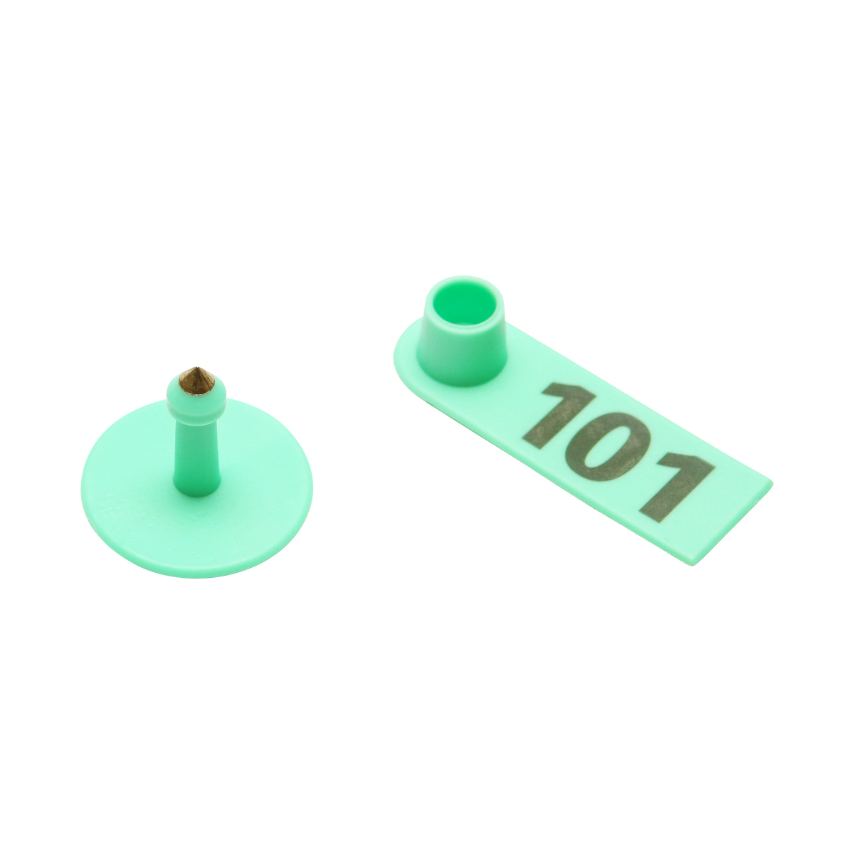 Set 100 crotalii numerotate 101 -200 verzi pentru capre, oi Breckner Germany