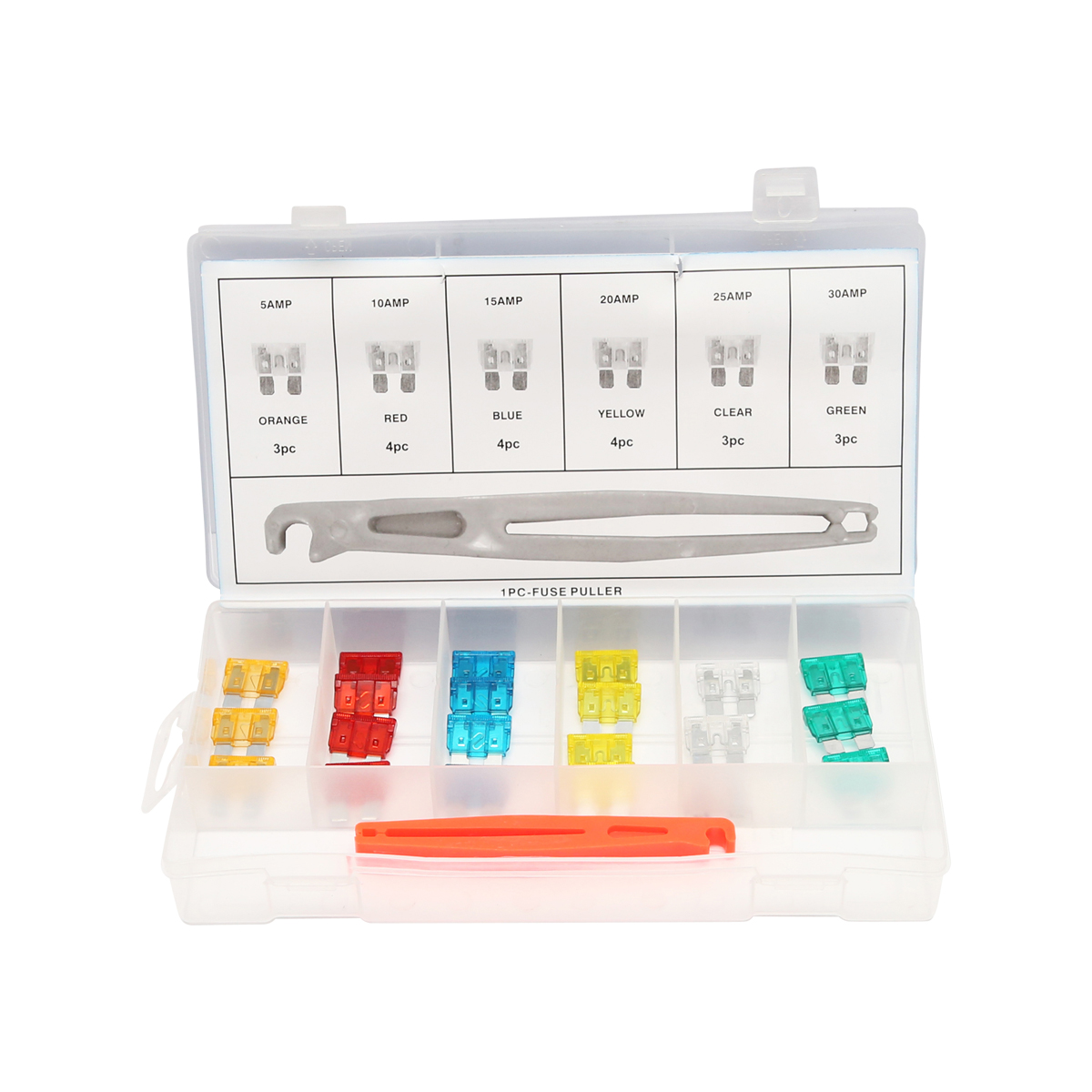 Trusa sigurante electrice auto plate medii si cleste scos sigurante 22 piese – imagine 3