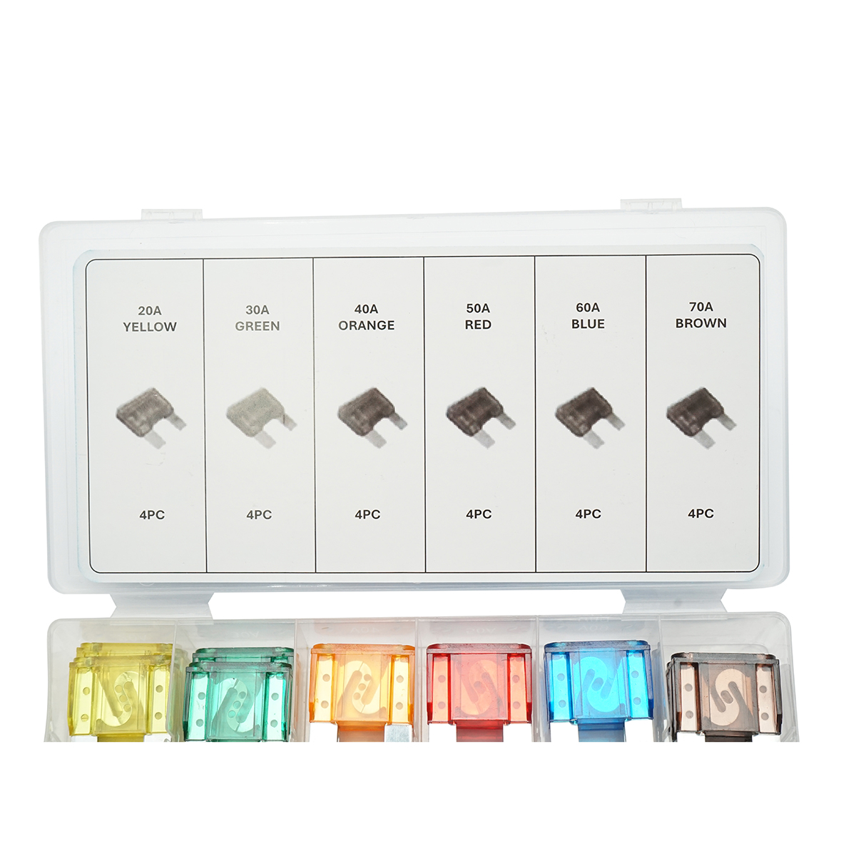 Trusa sigurante electrice auto plate mari 24 piese – imagine 4
