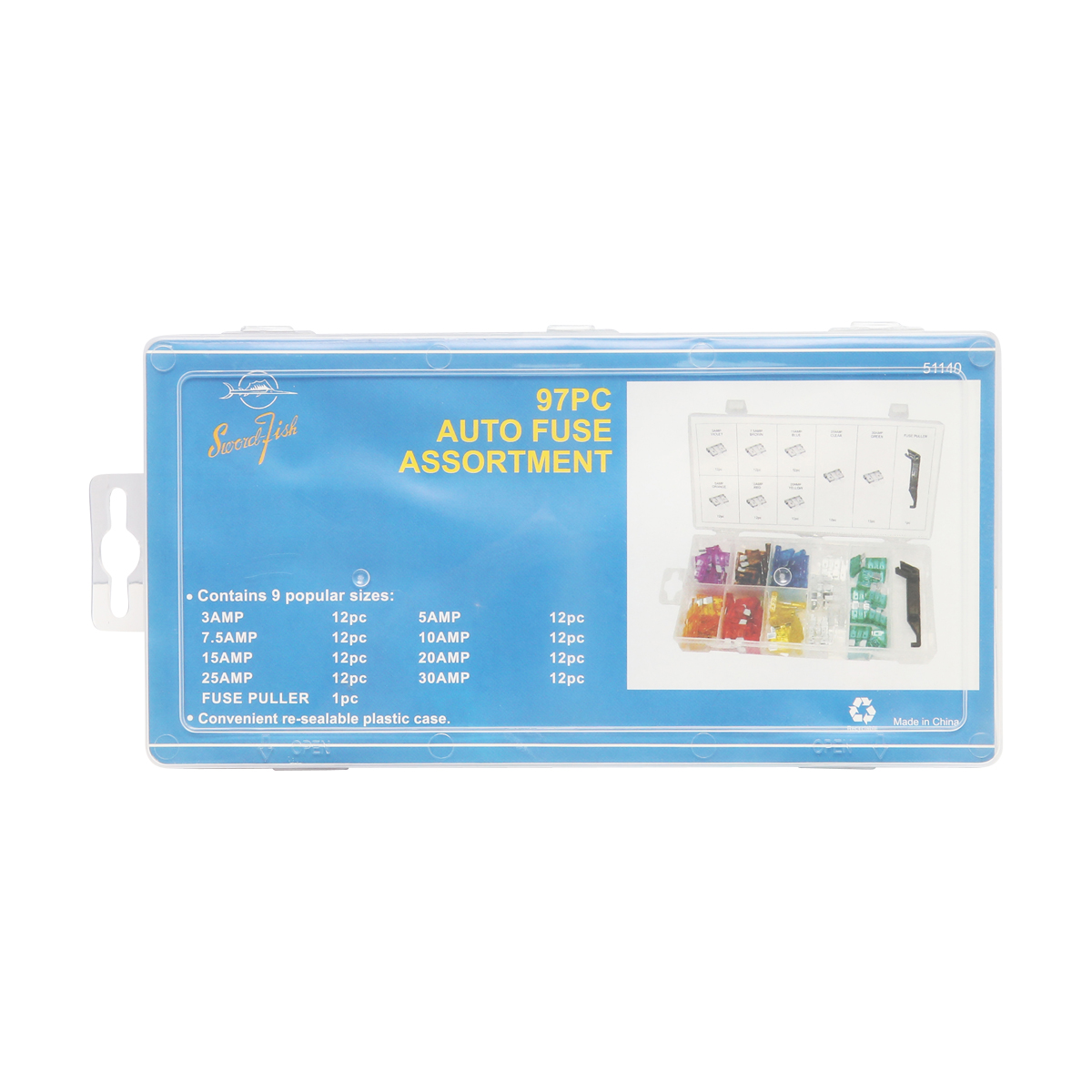 Trusa sigurante electrice auto plate medii si cleste scos sigurante 97 piese – imagine 3