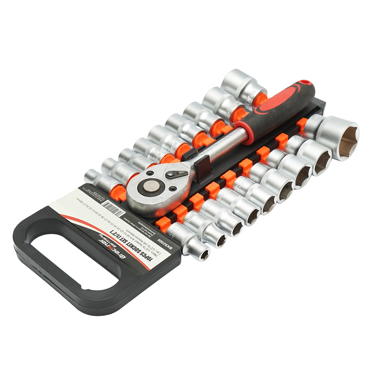 Set chei tubulare 8-30mm, antrenor cu clichet 1/2 inch 19 piese Breckner Germany – imagine 2