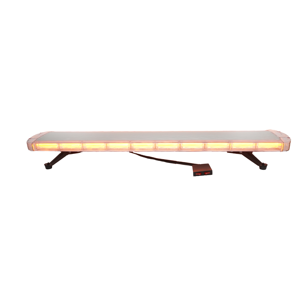 Rampa luminoasa girofar 12V cu 22 module lumina galbena 1180x210x64mm Breckner Germany – imagine 3