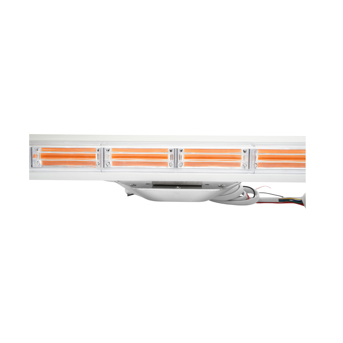 Rampa luminoasa girofar 12V cu 22 module lumina galbena si sonor integrat 1180x210x68mm Breckner Germany – imagine 8