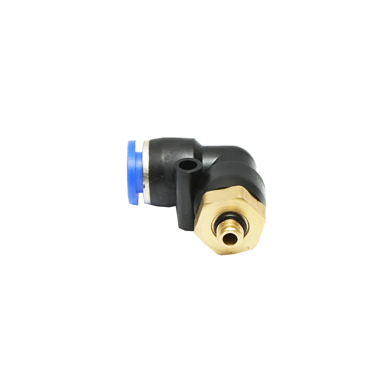 Mufa reductie rapida cotita din plastic pentru furtun fi 8mm si filet metalic M6 – imagine 4
