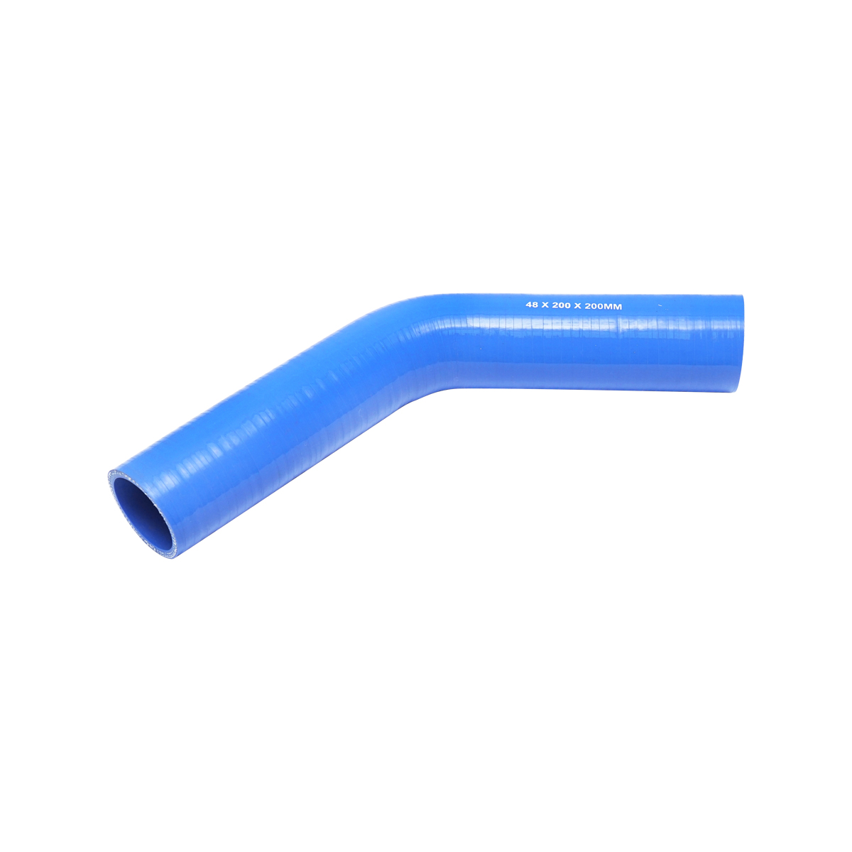 Furtun cotit silicon 45 grade cu insertie textila Int. 48x200x200mm – imagine 2