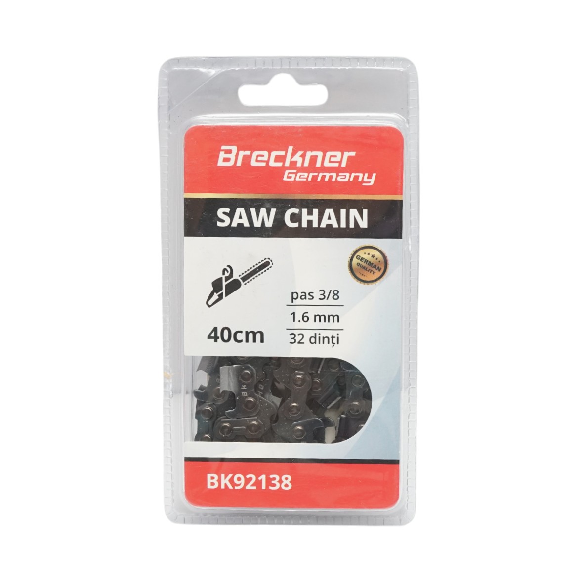 Lant drujba pas 3/8, 32 de dinti, 1.6mm, lungime 40cm Breckner Germany