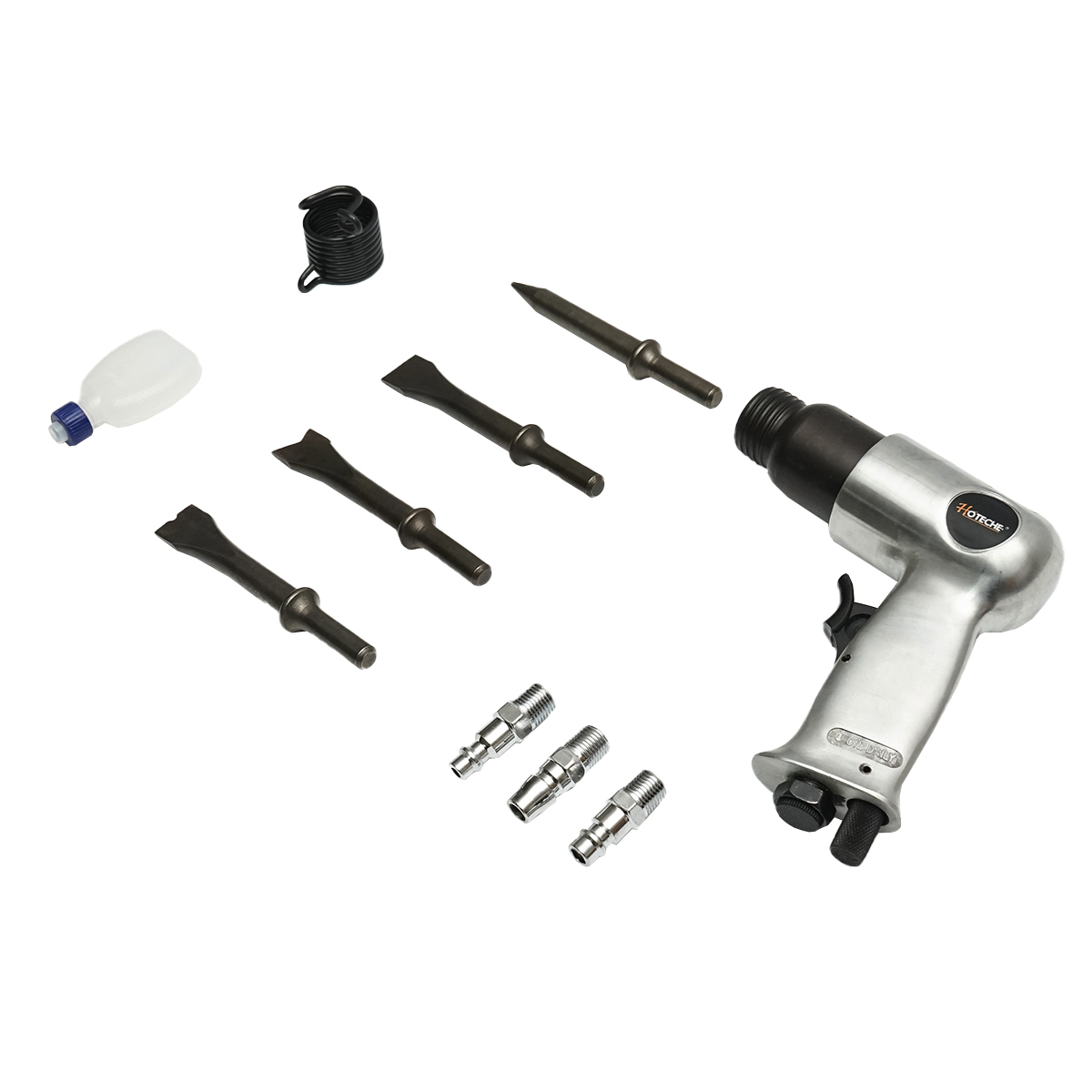 Ciocan pneumatic de impact 6.3 Bar cu 3 tipuri de cuple rapide si 4 dalti Hoteche – imagine 3