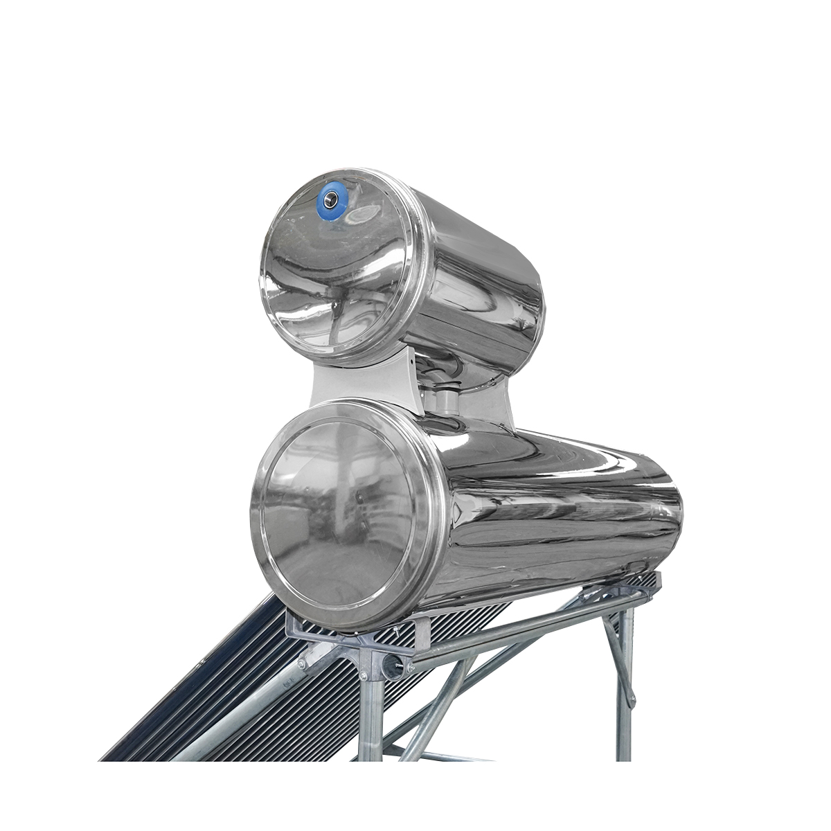 Panou solar nepresurizat inox cu 24 tuburi pentru apa calda, boiler 170L, 1650x2200x1820mm Breckner Germany – imagine 10