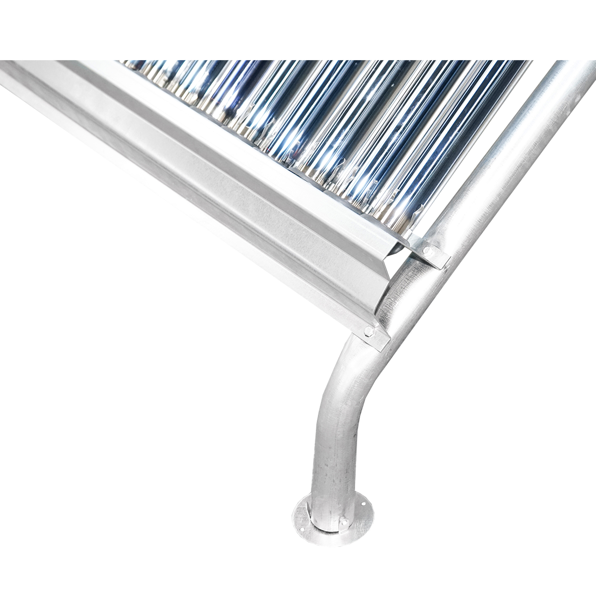 Panou solar nepresurizat inox cu 24 tuburi pentru apa calda, boiler 170L, 1650x2200x1820mm Breckner Germany – imagine 12
