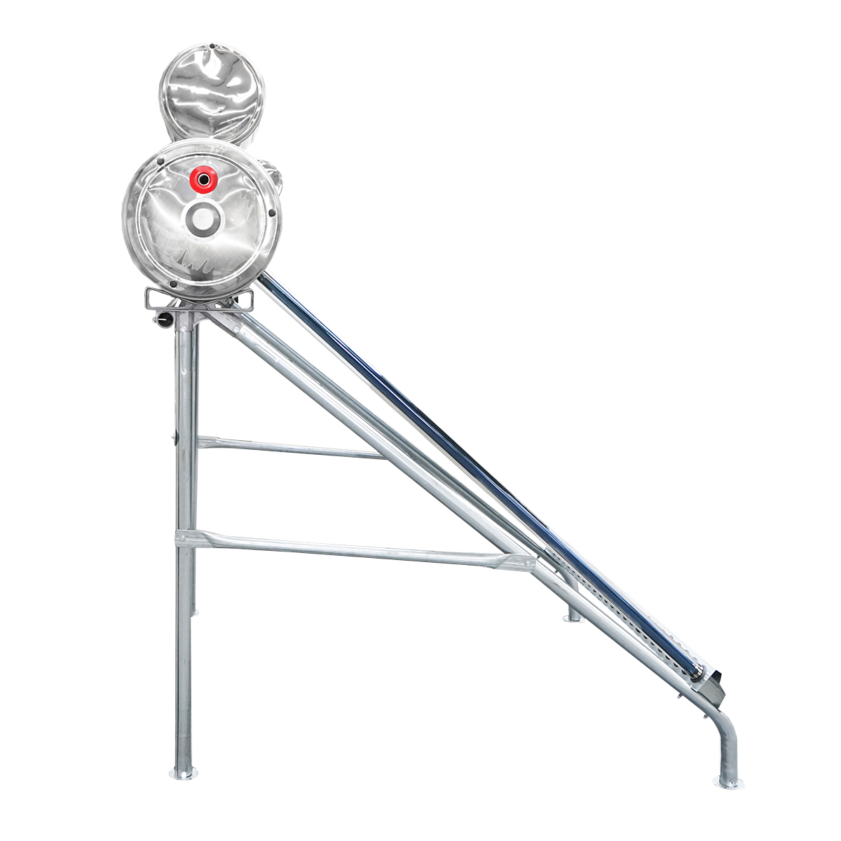 Panou solar nepresurizat inox cu 24 tuburi pentru apa calda, boiler 170L, 1650x2200x1820mm Breckner Germany – imagine 4