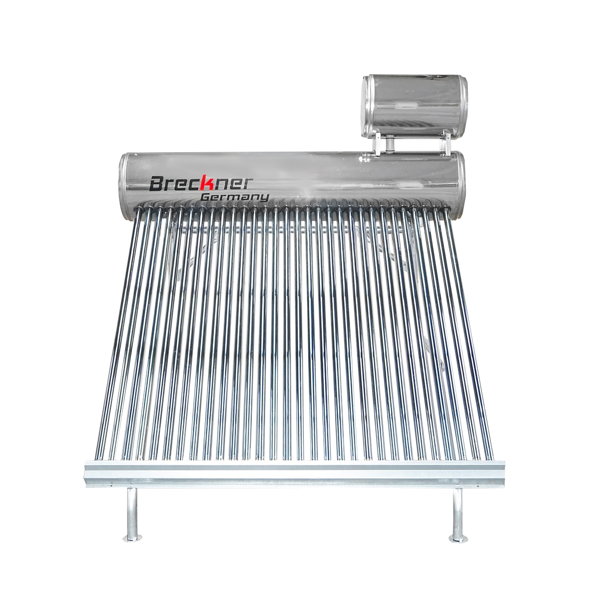 Panou solar nepresurizat inox cu 30 tuburi pentru apa calda, boiler 210L, 2020x2200x1820mm Breckner Germany – imagine 2