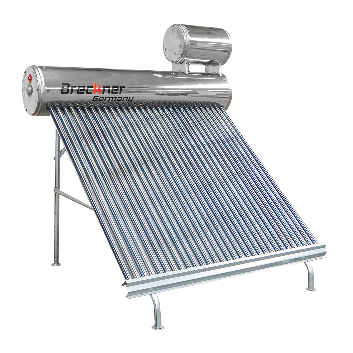 Panou solar nepresurizat inox cu 30 tuburi pentru apa calda, boiler 210L, 2020x2200x1820mm Breckner Germany – imagine 3