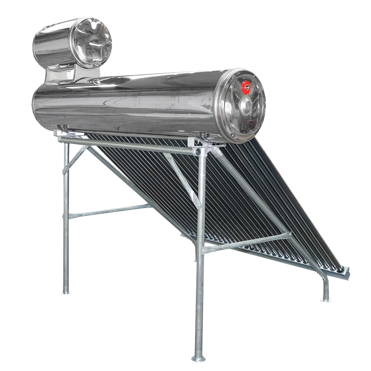 Panou solar nepresurizat inox cu 30 tuburi pentru apa calda, boiler 210L, 2020x2200x1820mm Breckner Germany – imagine 5