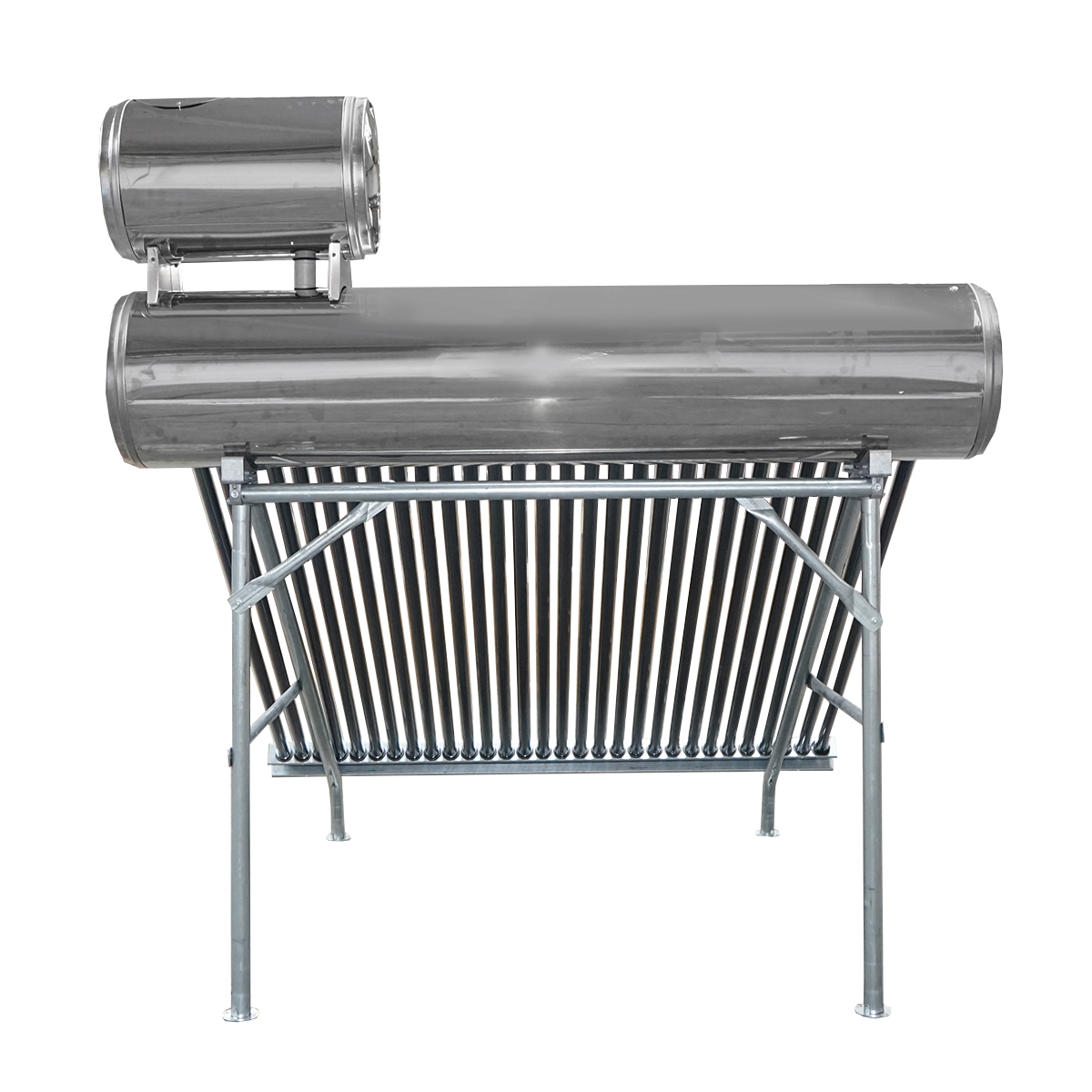 Panou solar nepresurizat inox cu 30 tuburi pentru apa calda, boiler 210L, 2020x2200x1820mm Breckner Germany – imagine 6