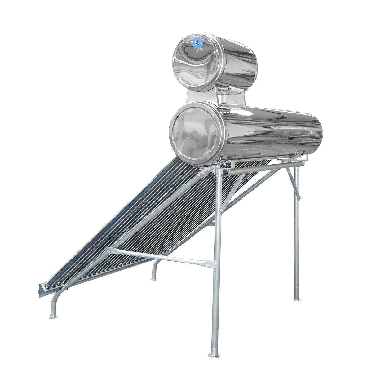 Panou solar nepresurizat inox cu 30 tuburi pentru apa calda, boiler 210L, 2020x2200x1820mm Breckner Germany – imagine 7