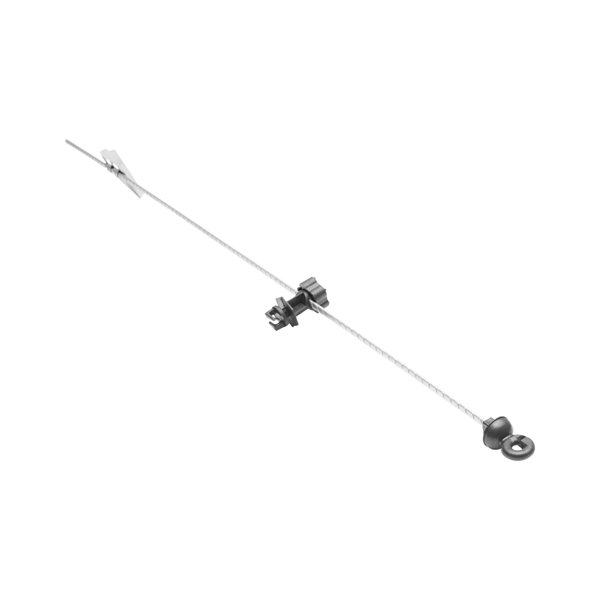 Stalp metalic 1080mm cu izolator de capat 59x33mm si izolator filetabil mijloc pentru gard electric Breckner Germany – imagine 2