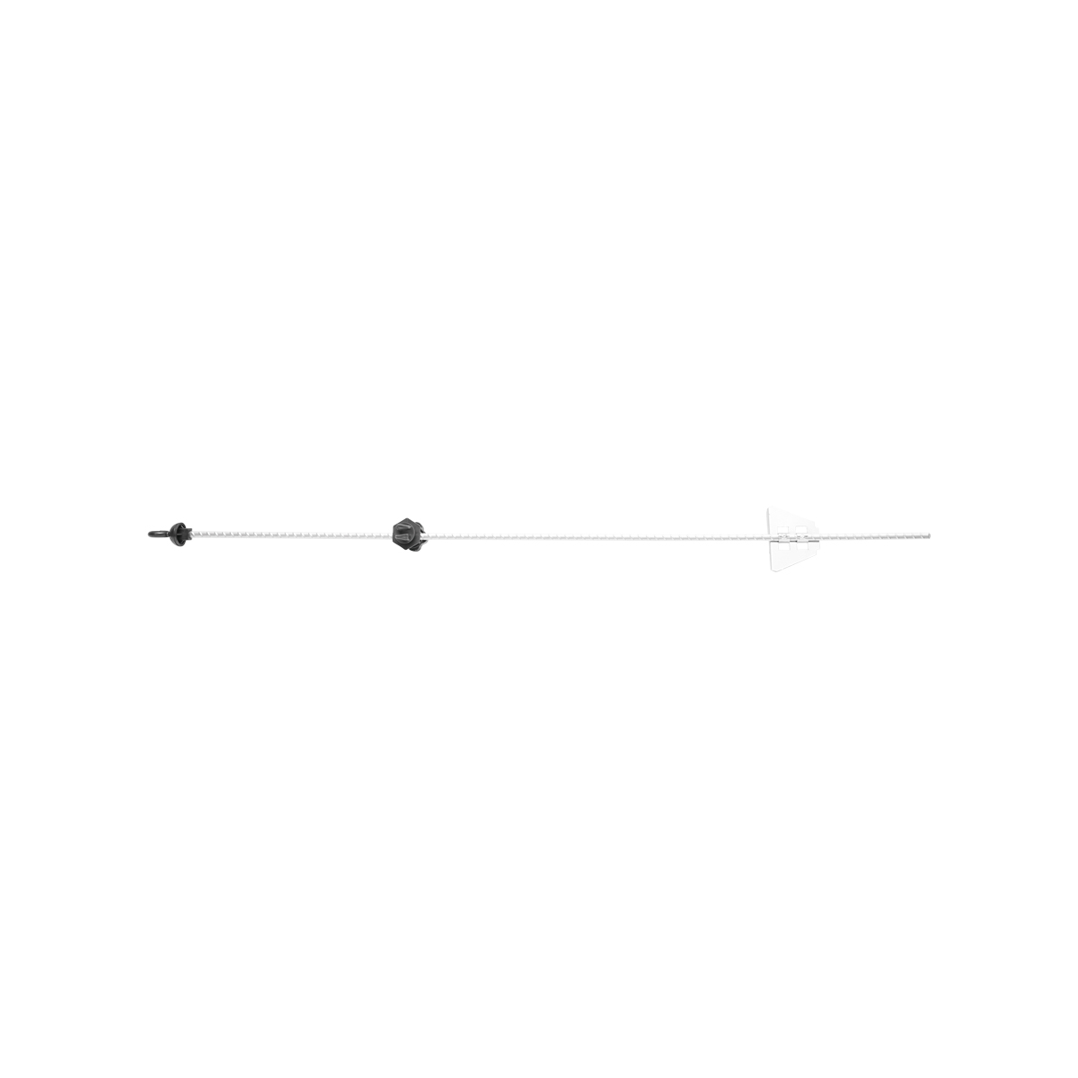 Stalp metalic 1080mm cu izolator de capat 59x33mm si izolator filetabil mijloc pentru gard electric Breckner Germany – imagine 3