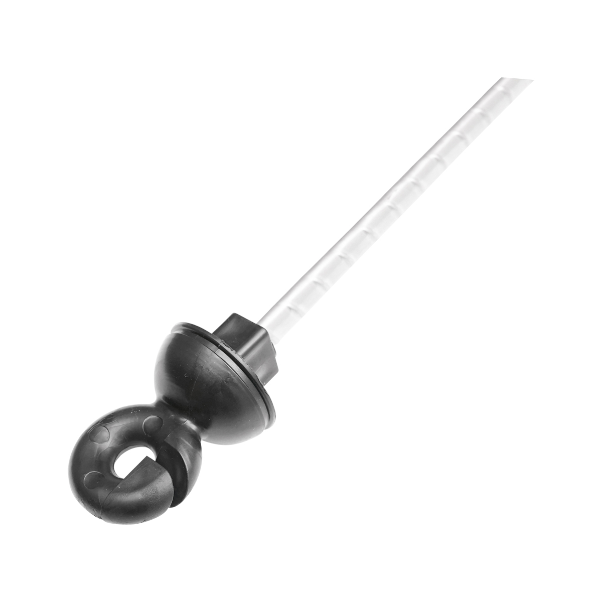 Stalp metalic 1080mm cu izolator de capat 59x33mm si izolator filetabil mijloc pentru gard electric Breckner Germany – imagine 4