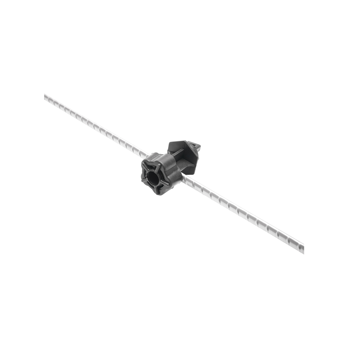 Stalp metalic 1080mm cu izolator de capat 59x33mm si izolator filetabil mijloc pentru gard electric Breckner Germany – imagine 5