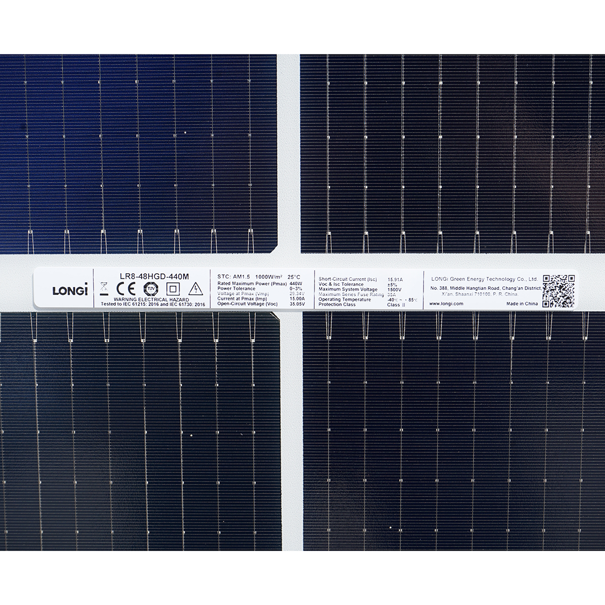 Panou solar bifacial 440W LONGi LR8-48HGD-440M fotovoltaic monocristalin 1762x1135x30mm – imagine 4