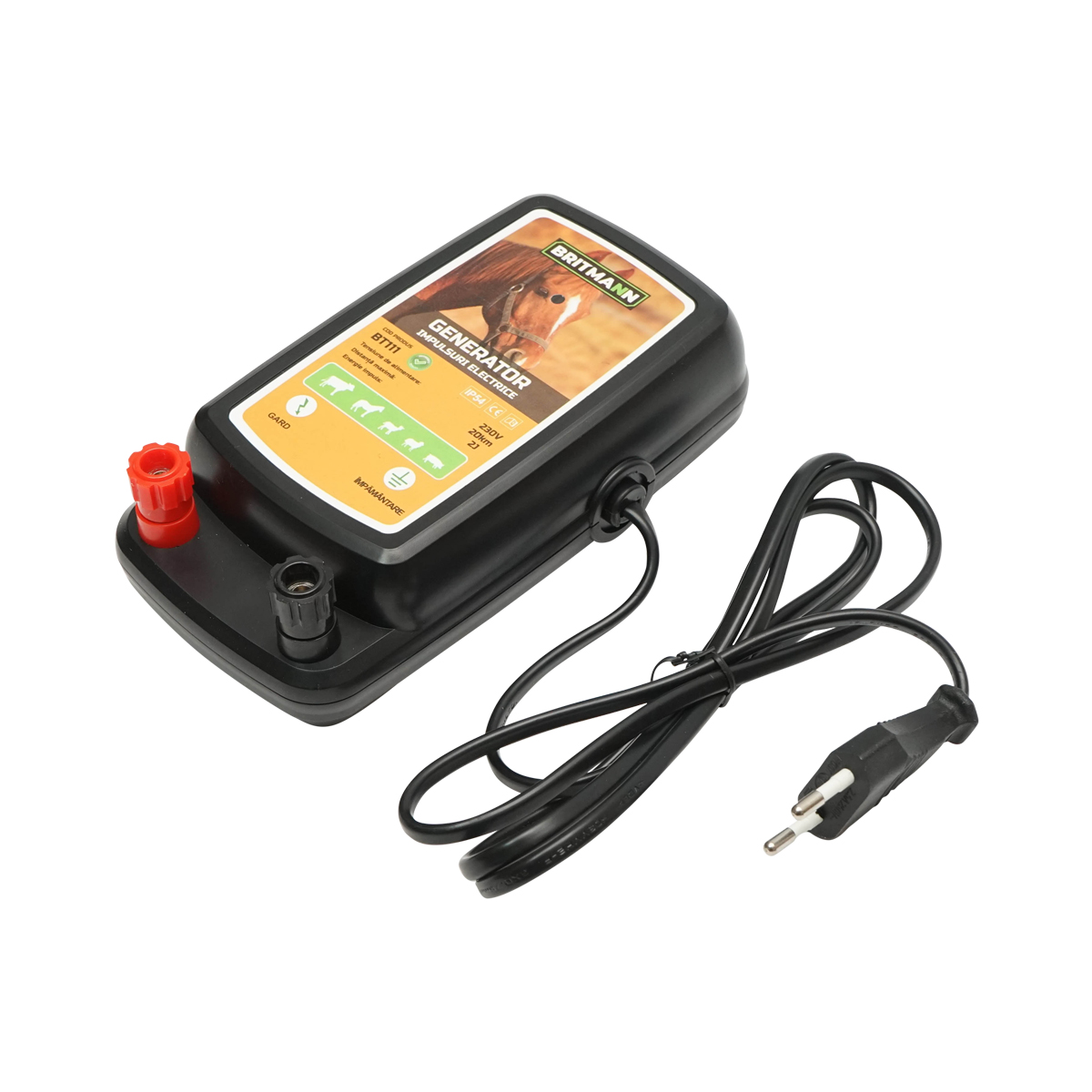 Aparat generator de impulsuri 2 Joule tensiune 230V gard electric 20Km, IP54 Britmann – imagine 2