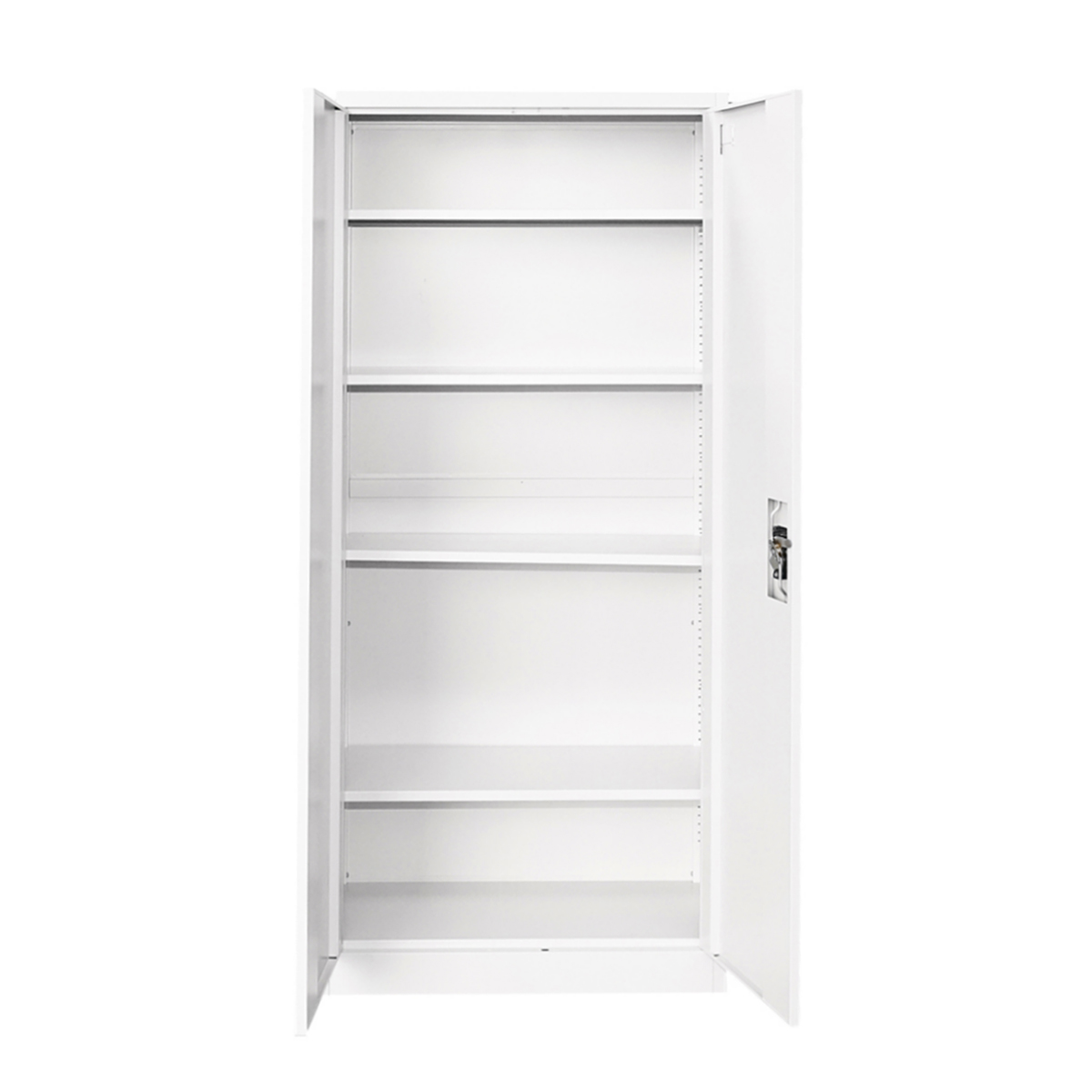 Dulap metalic fiset 1800x800x350mm cu 2 usi securizate, 4 polite, gri Breckner Germany – imagine 4