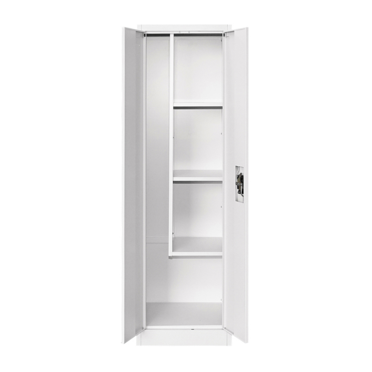 Dulap metalic fiset 1700x500x400mm cu 2 usi securizate, pentru produse curatenie, gri Breckner Germany – imagine 2
