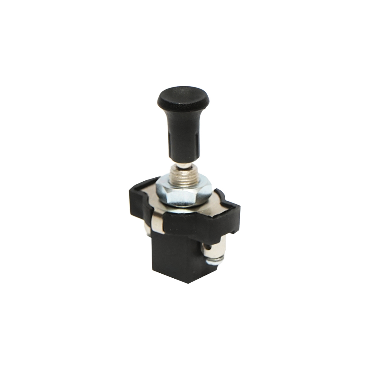 Intrerupator scurt on-off 12V/5A pull switch cu piulita prindere metalica Breckner Germany – imagine 2