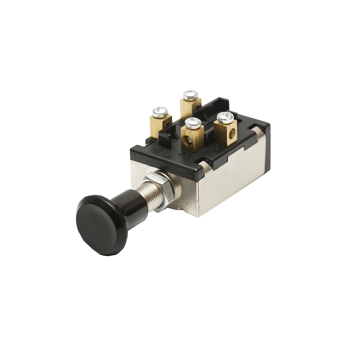 Intrerupator scurt on-off 12V/5A pull switch cu piulita prindere metalica Breckner Germany – imagine 3