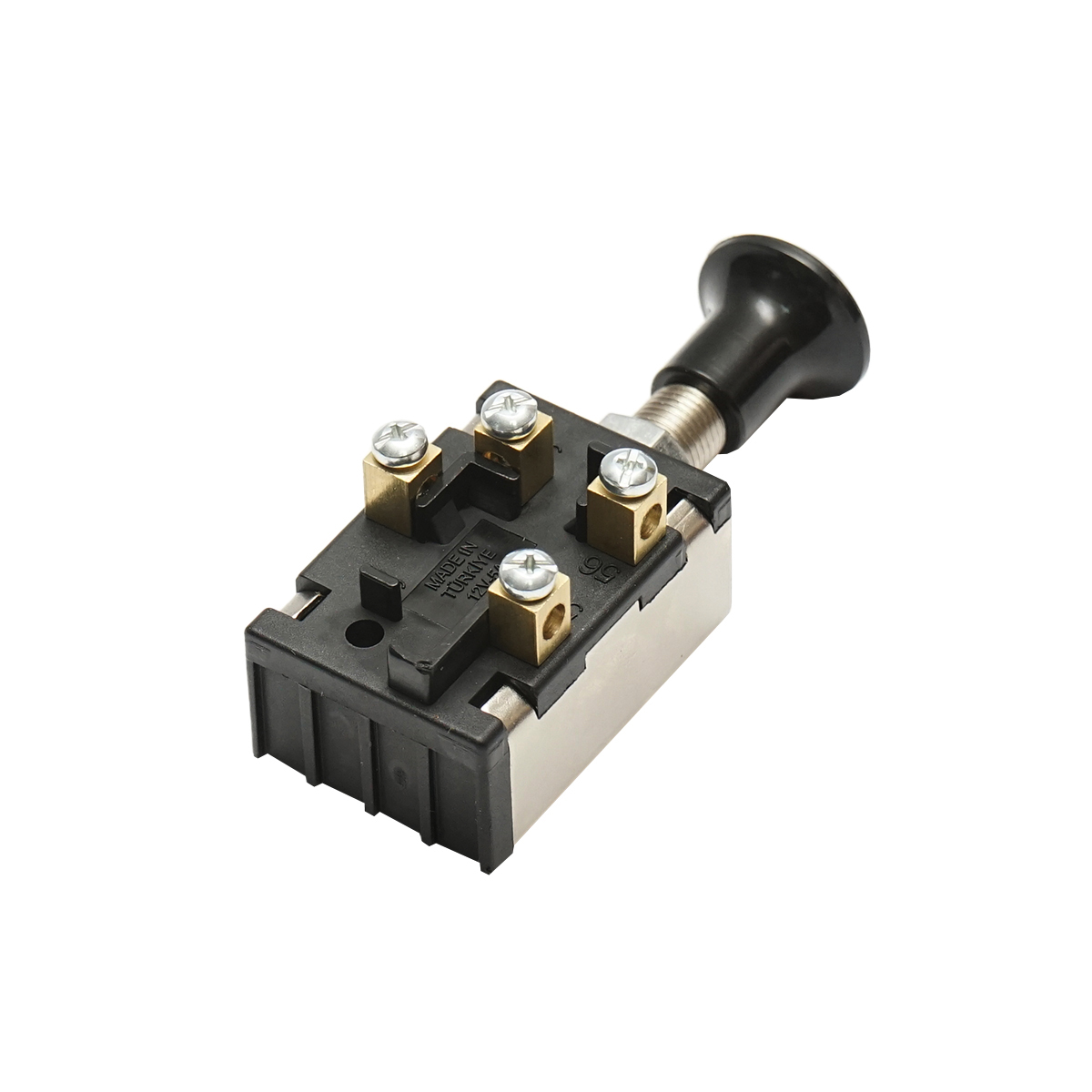 Intrerupator scurt on-off 12V/5A pull switch cu piulita prindere metalica Breckner Germany – imagine 4
