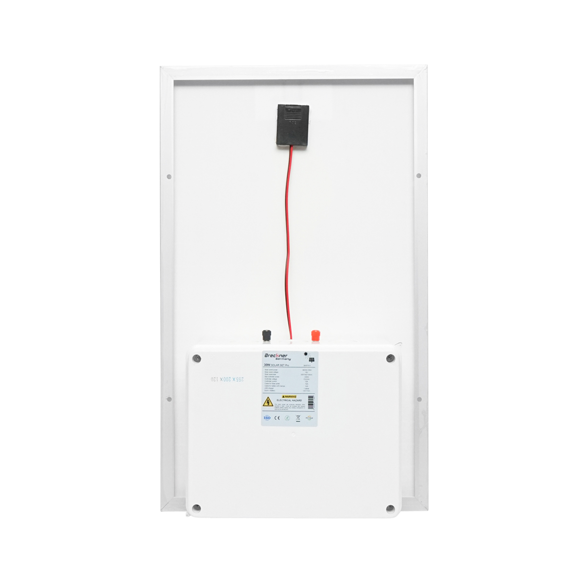 Panou solar 30W 560x350x135mm cu baterie 12V/17Ah, regulator 12-24V/10Ah si 2x port USB Breckner Germany – imagine 3