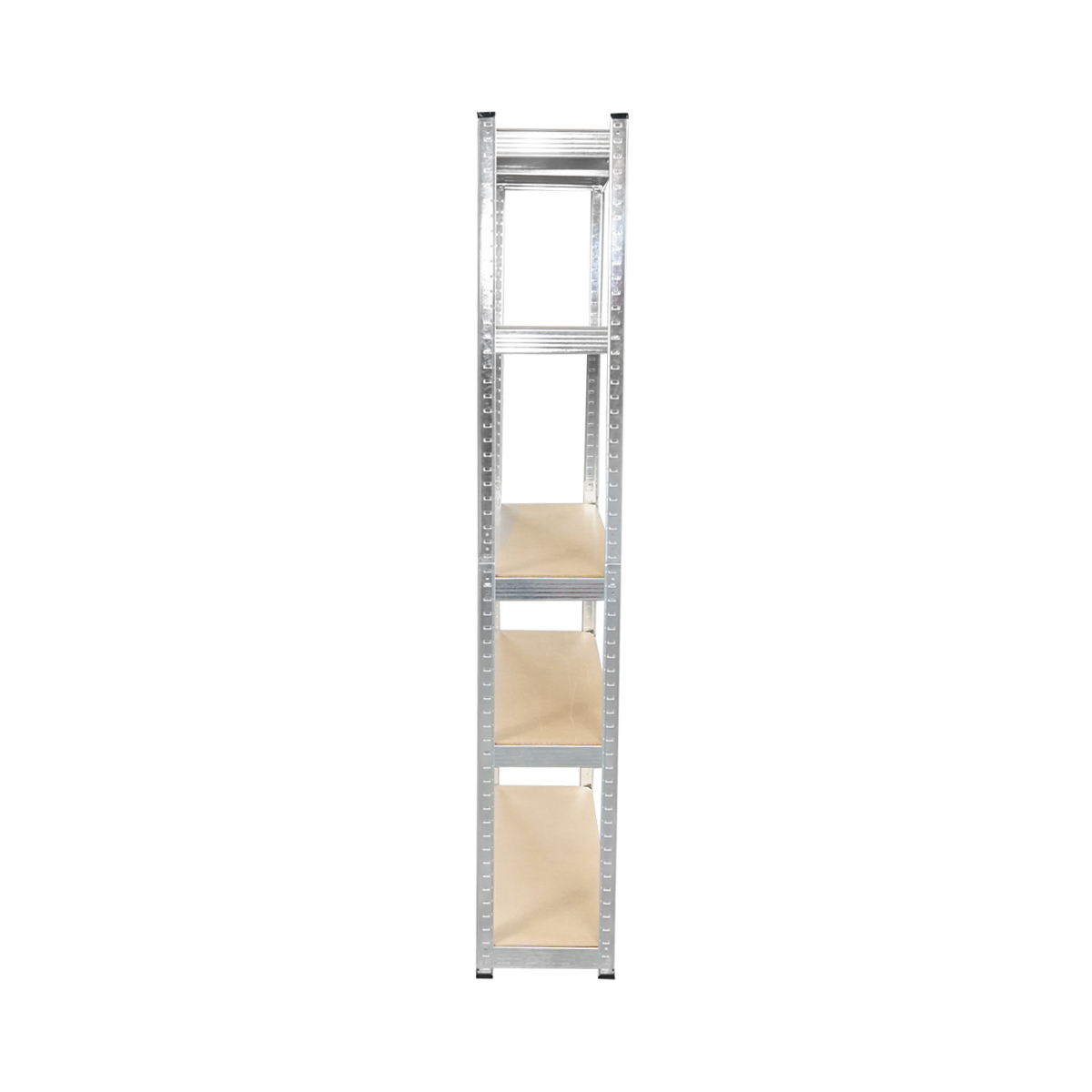 Raft metalic cu 5 polite MDF, 180x90x50cm, 175kg/polita, montaj fara suruburi, galvanizat – imagine 3