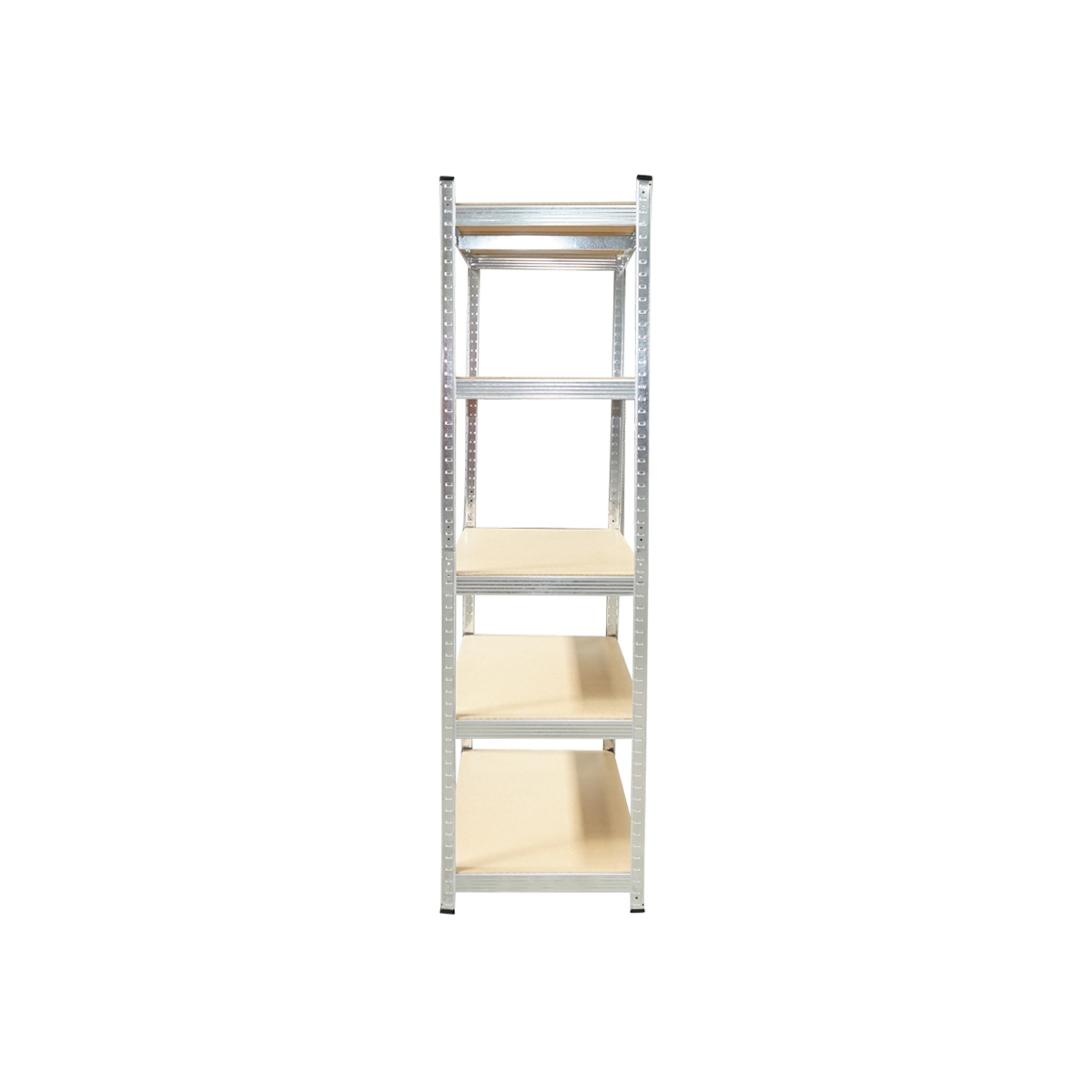 Raft metalic cu 5 polite MDF, 180x100x50cm, 250kg/polita, montaj fara suruburi, galvanizat – imagine 3