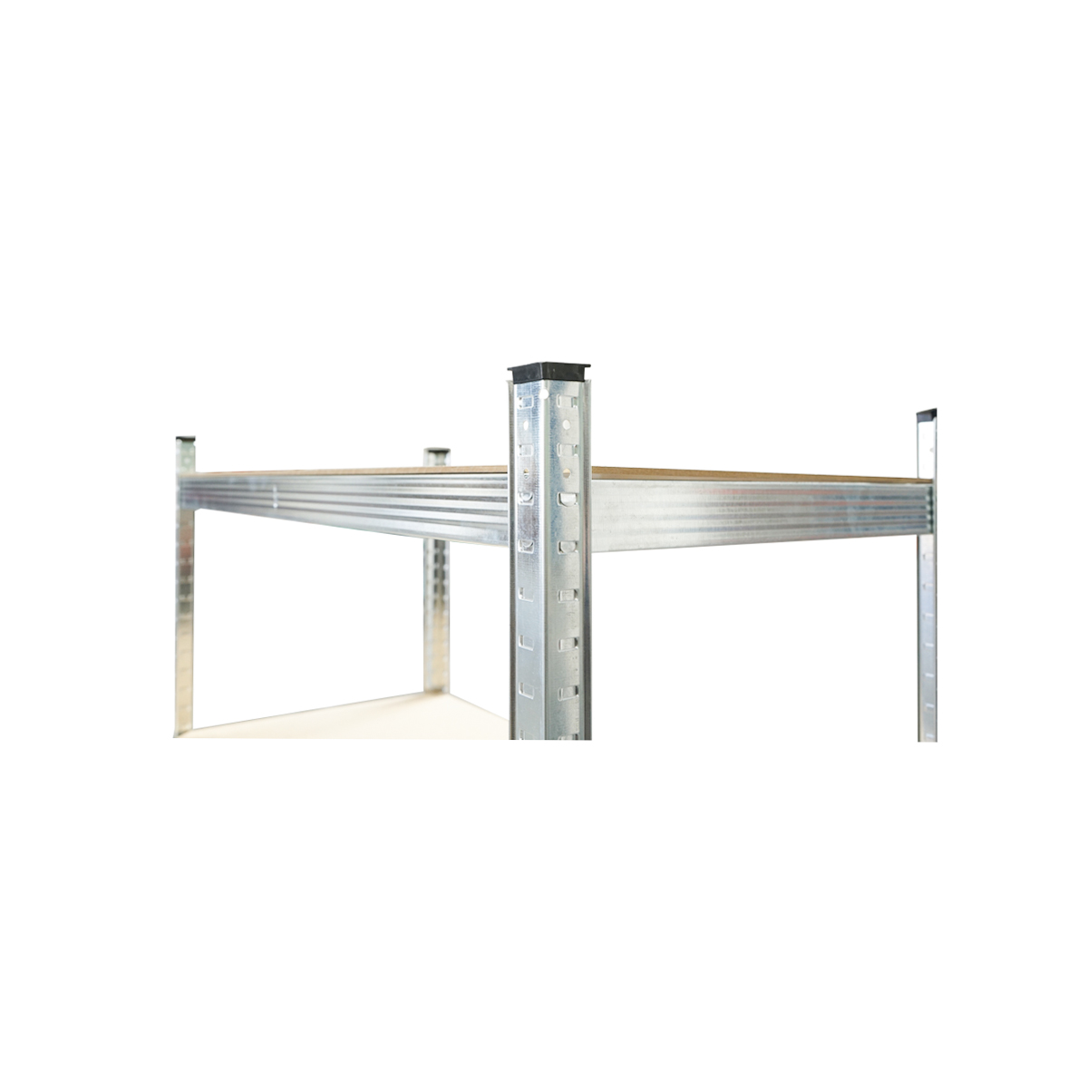 Raft metalic cu 5 polite MDF, 180x100x40cm, 250kg/polita, montaj fara suruburi, galvanizat – imagine 4