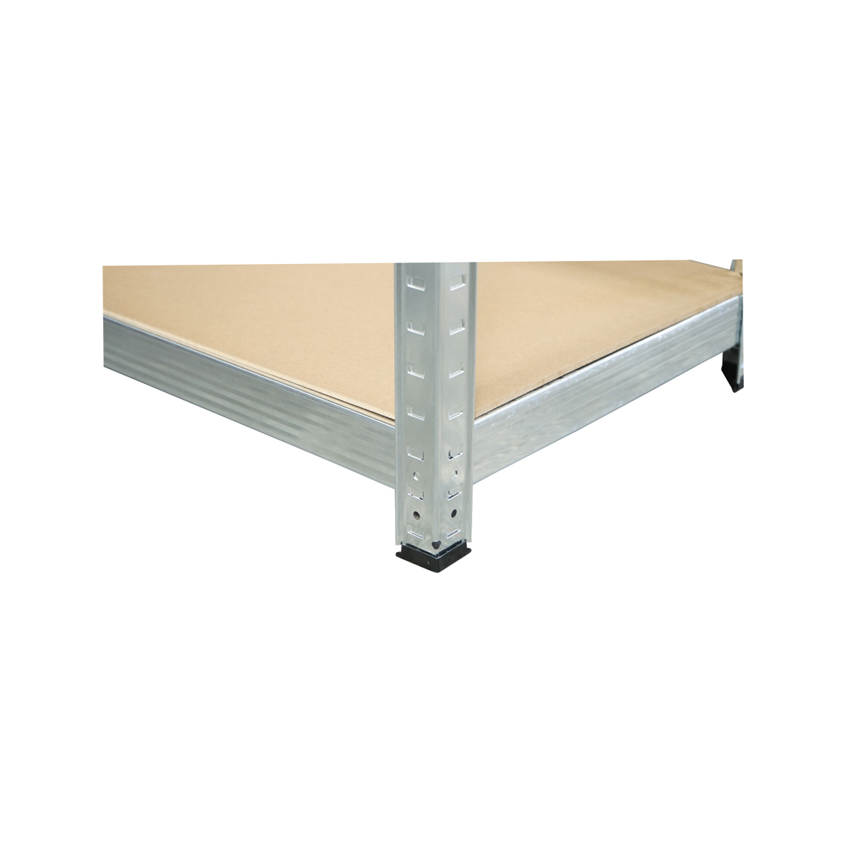 Raft metalic cu 5 polite MDF, 180x120x40cm, 250kg/polita, montaj fara suruburi, galvanizat – imagine 7