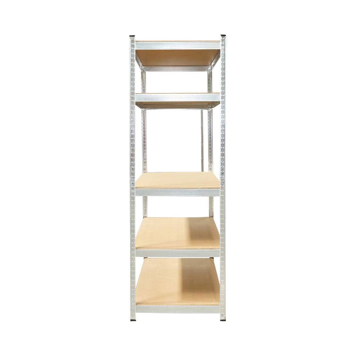 Raft metalic cu 5 polite MDF, 180x120x60cm, 175kg/polita, montaj fara suruburi, galvanizat – imagine 3