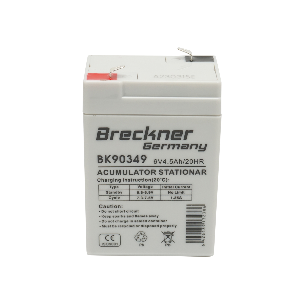Baterie sistem solar cu gel 6V 4.5Ah 70x47x101x107 mm FC6-4.5 Breckner Germany