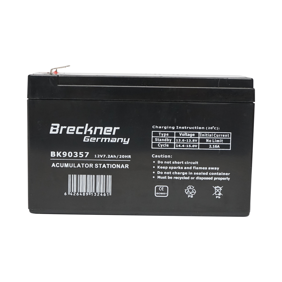 Baterie sistem solar 12V 7.2Ah 151x65x94x100 mm VRLA FC12-7.2 Breckner Germany – imagine 3