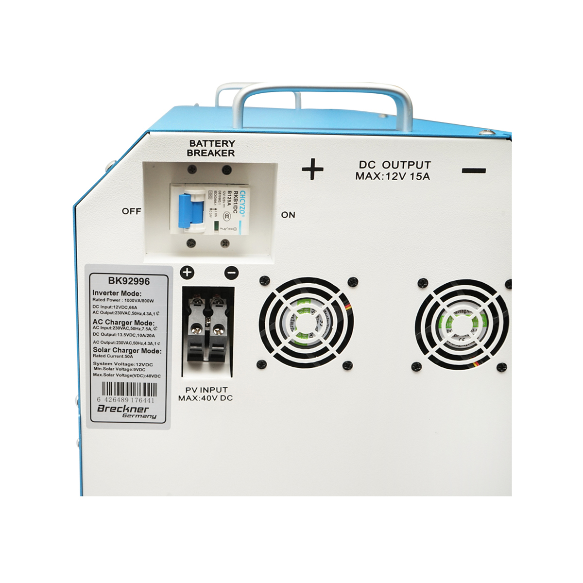 Invertor solar 800W PWM 12V, 50A echipat cu baterie stationara 12V/85Ah, mobil cu controler – imagine 3