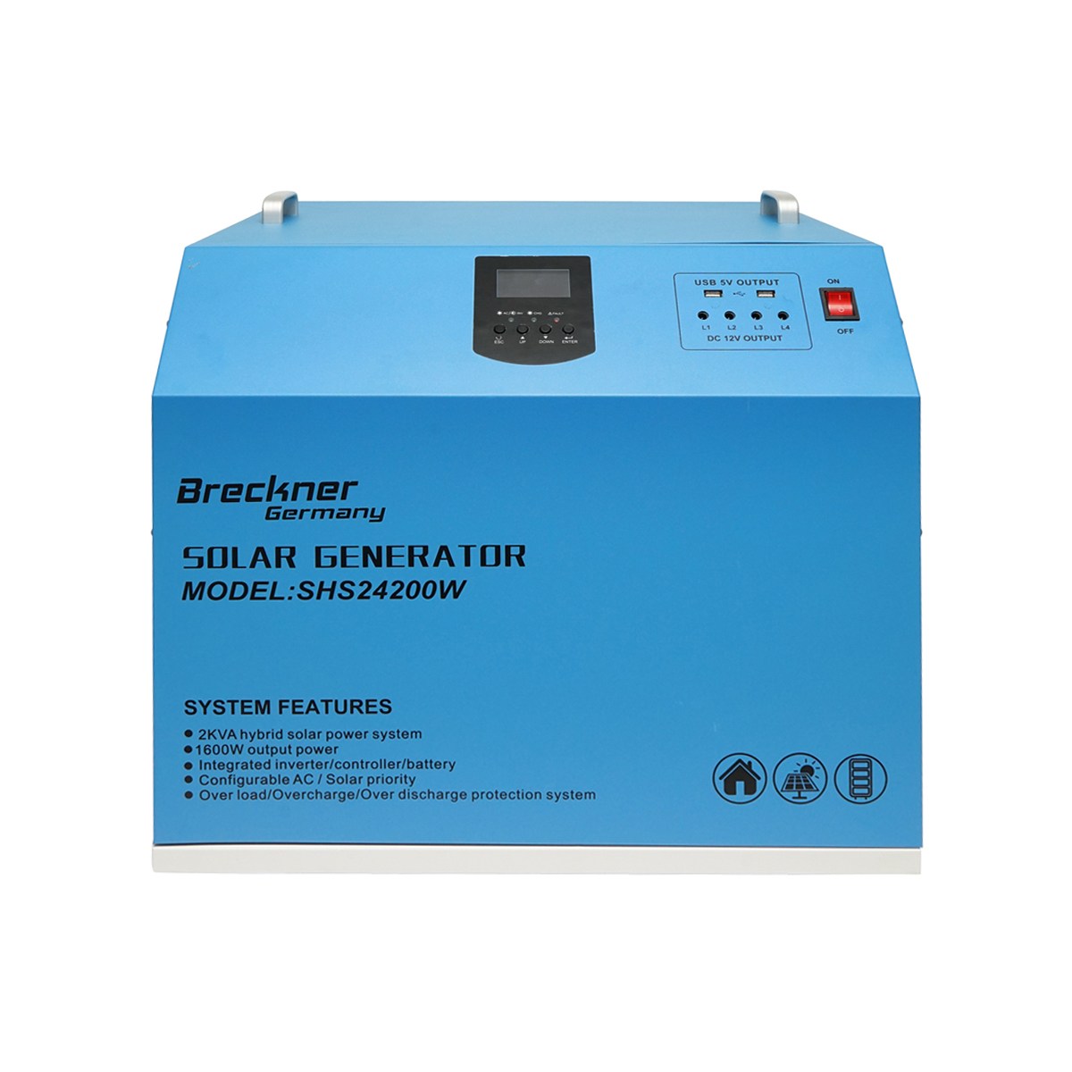 Invertor 1600W Hybrid  PWM 24V 50A Breckner Germany mobil cu controler solar
