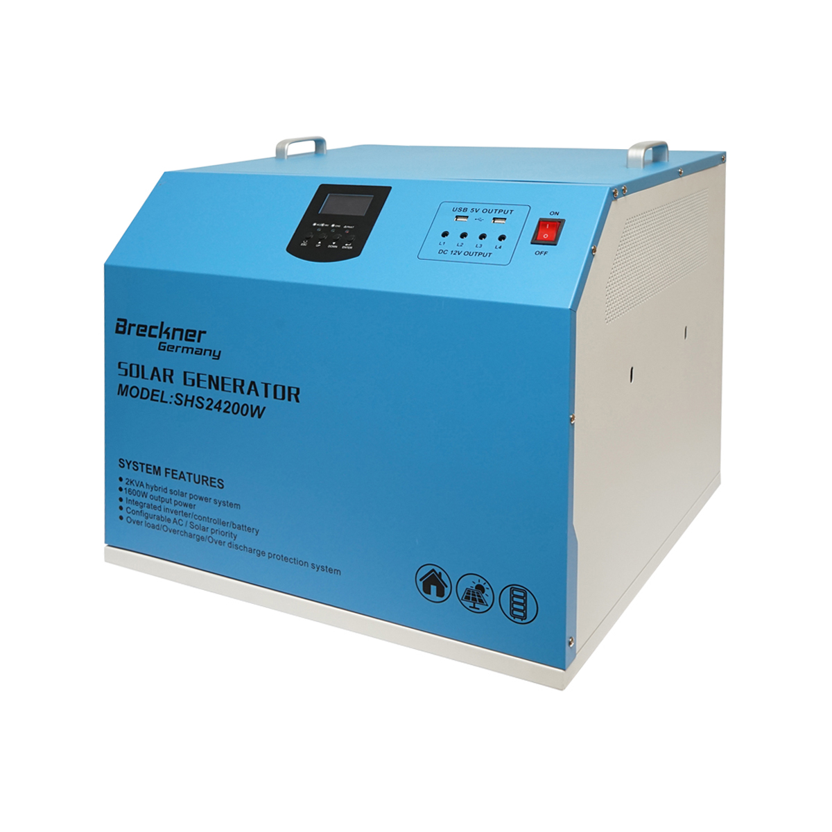 Invertor 1600W Hybrid  PWM 24V 50A Breckner Germany mobil cu controler solar – imagine 2