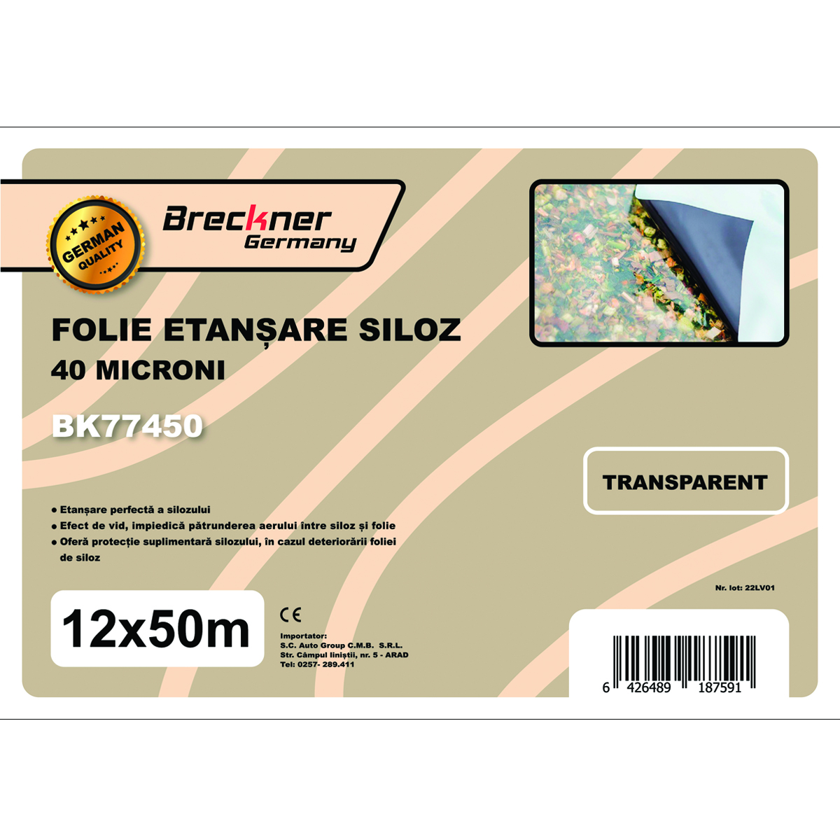 Folie etansare siloz 12x50m 40 microni transparenta Breckner Germany – imagine 5