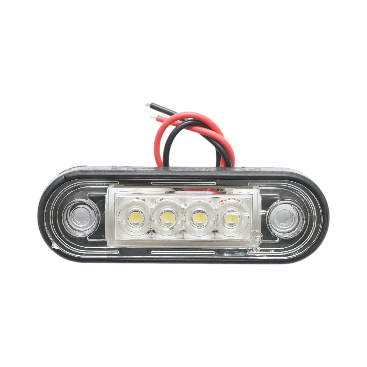Lampa gabarit laterala ovala LED 12-24V alba 4 LED-uri 85x28x11mm Breckner Germany