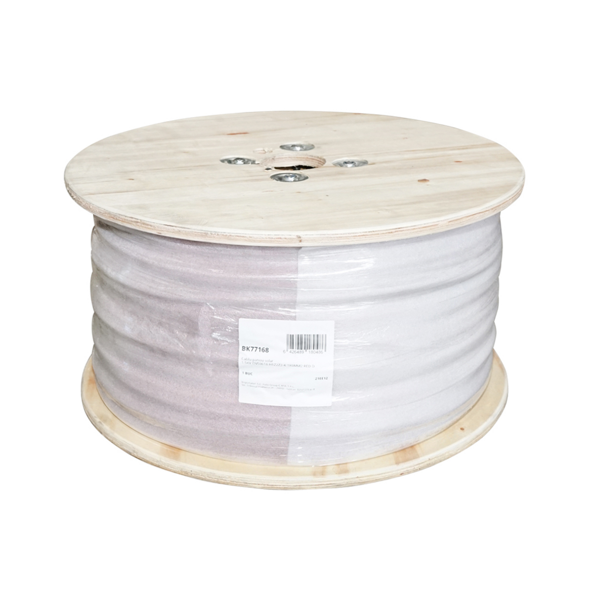 Tambur cablu panou solar 6mmx1000m 1.5KV, H1Z2Z2-K rosu Leader – imagine 3