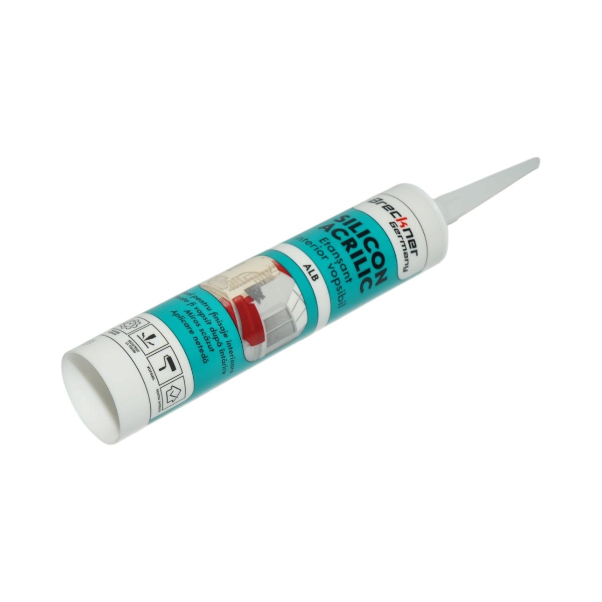 Silcon acrilic alb interior/exterior 300ml Breckner Germany – imagine 5