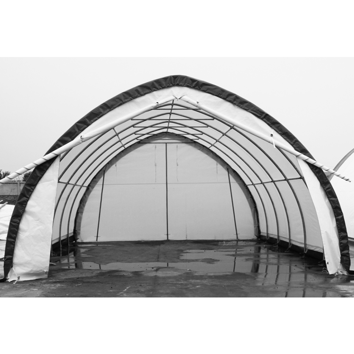 Hala industriala latime 6.1m, lungime 12.2m, inaltime 3.66m din PVC