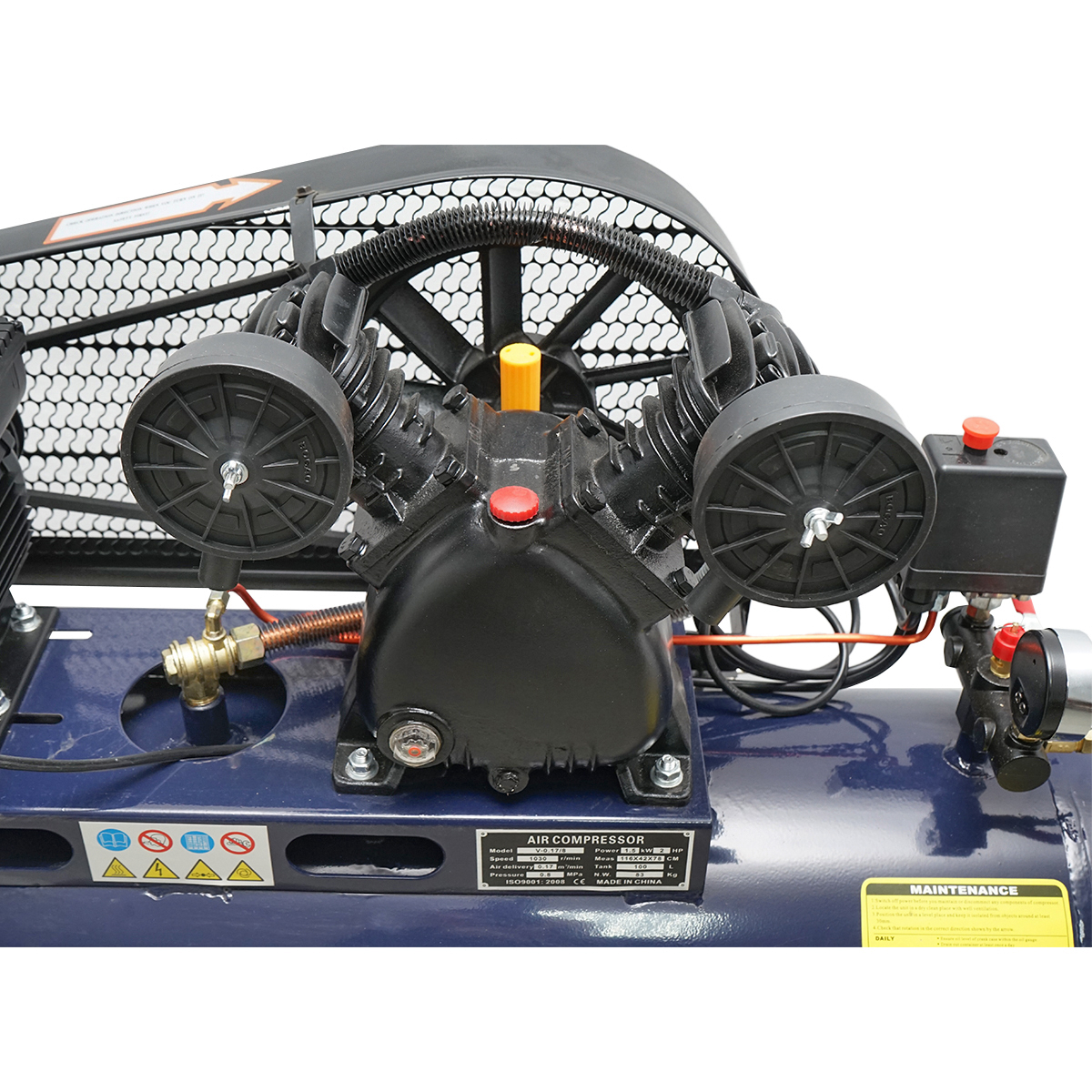 Compresor aer 1.5Kw 2Cp 220V butelie 100L Makute – imagine 6