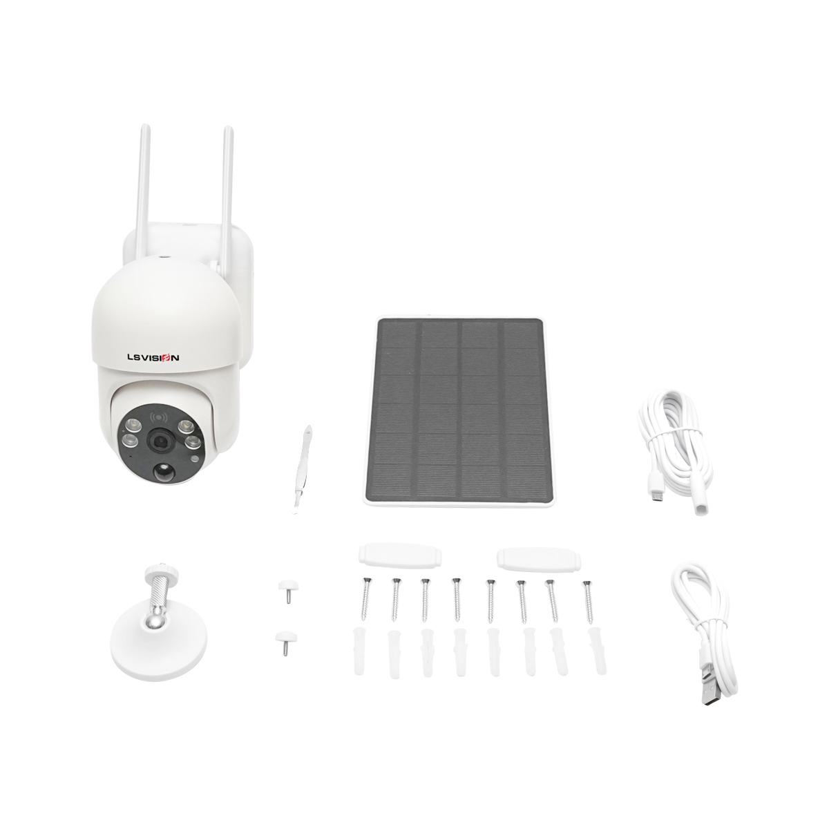 Camera supraveghere cu slot cartela sim 4G rotativa cu panou solar 3.5W, PTZ, 4G 1080P HD  – imagine 3